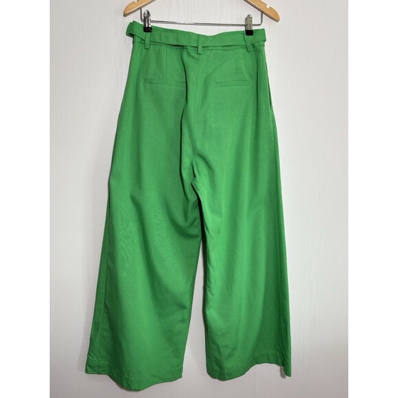 FARM RIO Pants Womens Medium Bright Green Tailored Pleated Wide Leg New Colorful - Picture 12 of 16